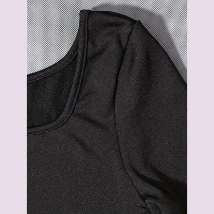 2024 Summer New Women's Round Neck Short Sleeve Slim One Piece Pure Color Yoga Clothing Fitness Jumpsuit