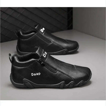 2025 New Casual shoe for Men Luxury Round Toe Men Ankle Boots Light Slip on Walking shoe Outdoor Comfor Men High Top Sneakers
