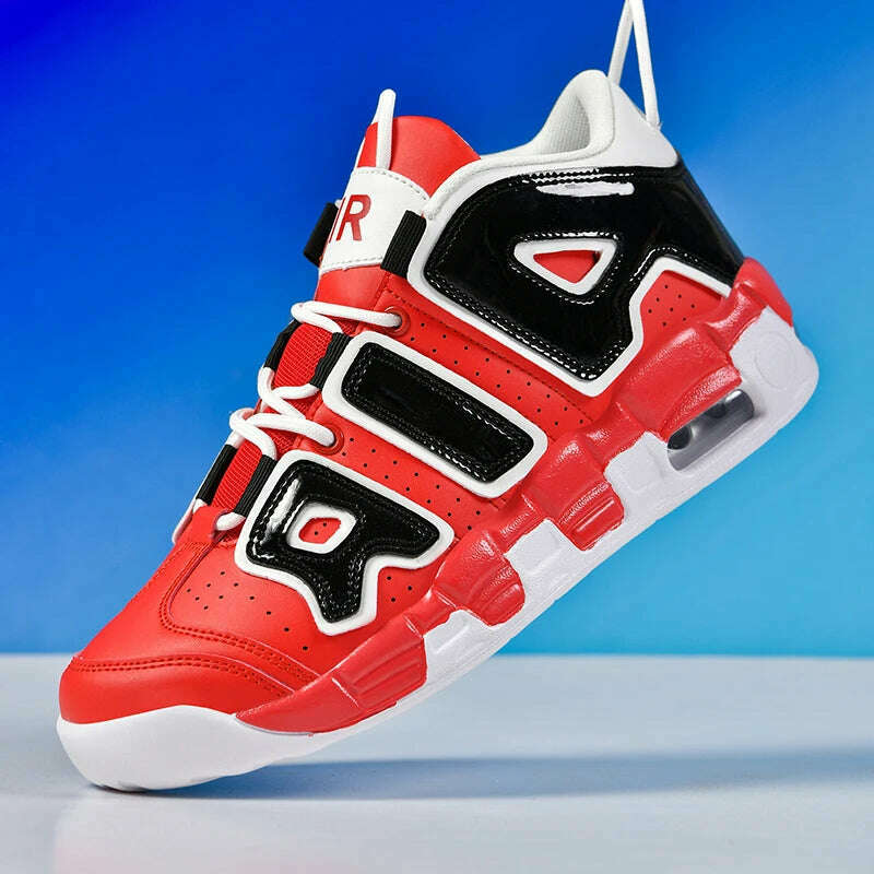 2025 Spring New Cushioned Anti-Shock Basketball Shoes for Teenagers, Student Anti-Slip Wear-Resistant Thick Sole Sports Shoes