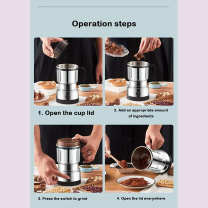 220V Multifunction Coffee Grinder Stainless Steel Blade Electric Herbs Beans Mill Spices Nuts Grains Cafe Bean Grinding Machine