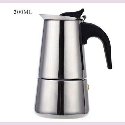 2/4/6/9 Cups Coffee  Pot Stainless Steel Mocha Espresso Latte Stovetop Filter Moka Coffee Maker Coffee Pot for Kitchen WF1111