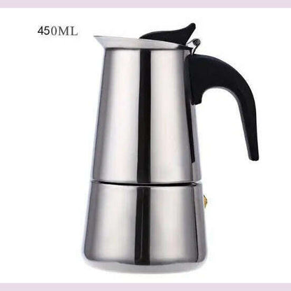 2/4/6/9 Cups Coffee  Pot Stainless Steel Mocha Espresso Latte Stovetop Filter Moka Coffee Maker Coffee Pot for Kitchen WF1111
