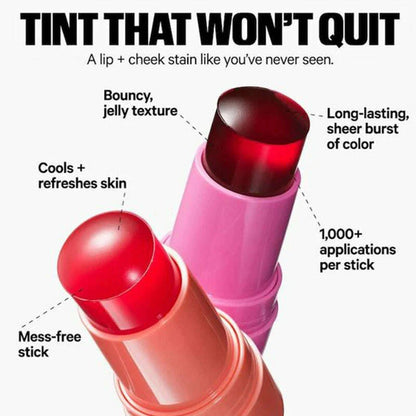 3-in-1 Milk Jelly Tint Facial Blusher Wand Moisturized Long Lasting Beauty Matte Cheek Contour Lipstick Sticker Rouge Makeup New