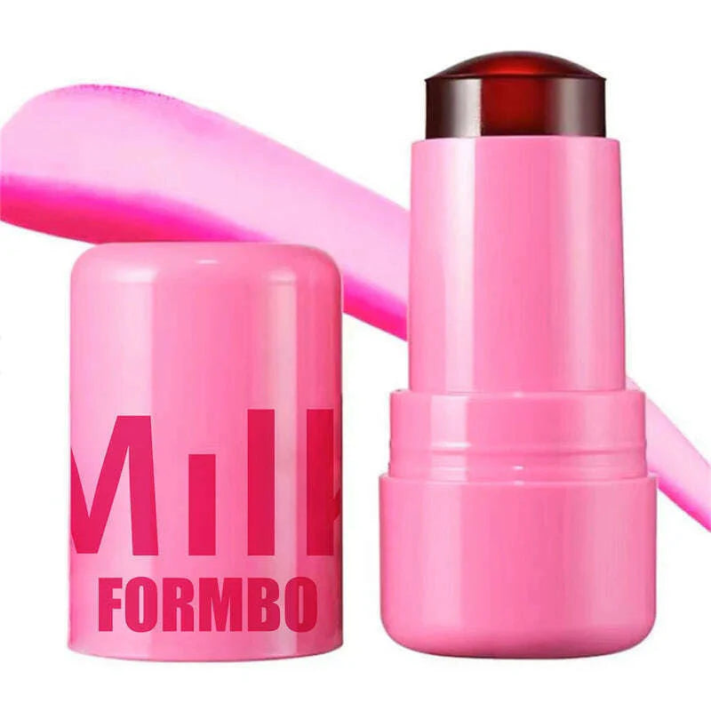 3-in-1 Milk Jelly Tint Facial Blusher Wand Moisturized Long Lasting Beauty Matte Cheek Contour Lipstick Sticker Rouge Makeup New