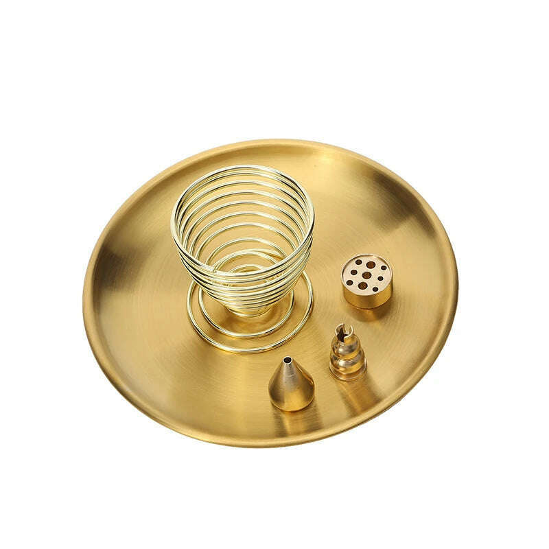 3/4/5Pcs/Set Metal Incense Burner Brass Incense Holder Palo Santo Holder Sage Holder Incense Tray Ash Catcher Home Decor Crafts