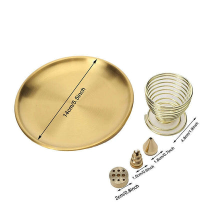 3/4/5Pcs/Set Metal Incense Burner Brass Incense Holder Palo Santo Holder Sage Holder Incense Tray Ash Catcher Home Decor Crafts