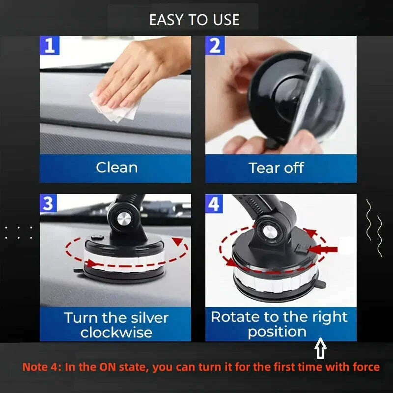 360 Rotate Universal Car Phone Holder Moblie Windshield Mount Stand For iPhone Samsung Xiaomi Hand Free Driving Car Phone Holder