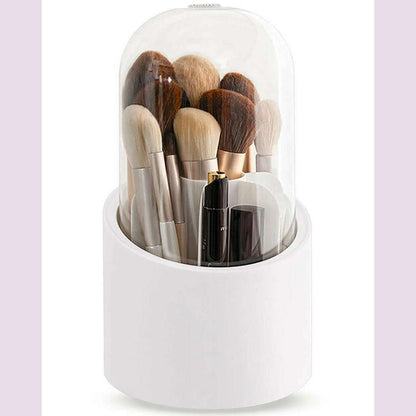 360° Rotating Makeup Brush Storage Box Desktop Cosmetic Organizer Lipstick Eyebrow Pencil Eye Shadow Brush Holder Organizer