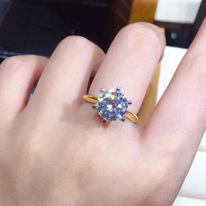 3ct Diamond Ring Solitaire Woman Silver 925 Yellow Gold Moissanite Ring Engagement Wedding 2ct moissanite Ring with Certificate