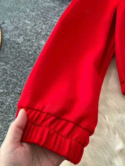 Women's Brown Color - Block Sweatshirt and Wide - Leg Pants Set with White Stripes, Two Piece Set Women Outfits, Women Two Piece Outfits, Two Piece Outfits For Women, Co Ord Set Women, Womens Clothes, Track Suits Women Two Pi