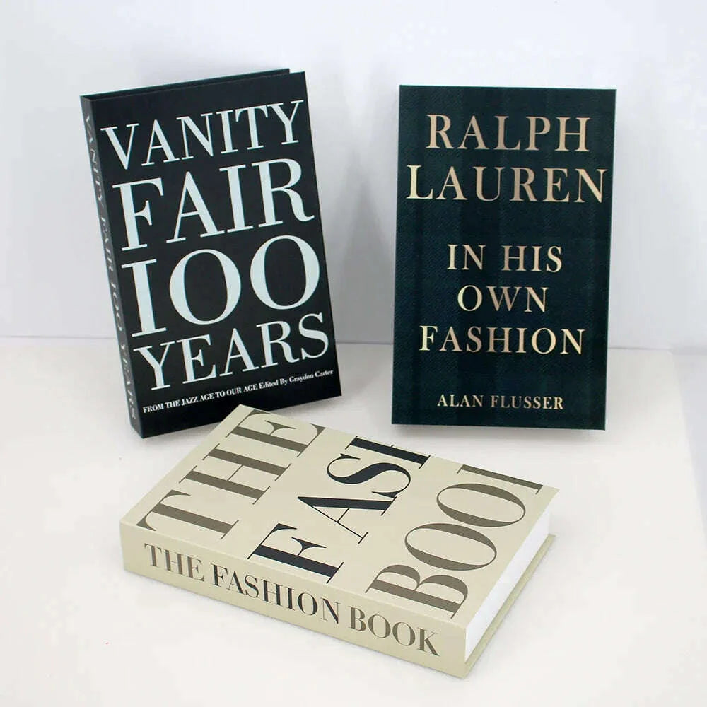 3Pcs Fashion Fake Book Openable Book Box Storage Living Room Decoration Coffee Table Ornaments Club Hotel Prop Books Decoration