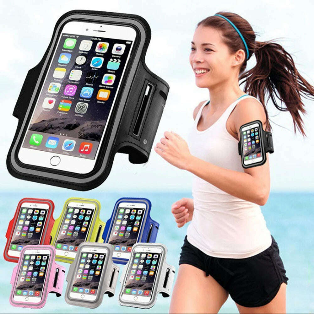4-6.5Inch Smartphone Running Bags Men Women Waterproof Light Cell Phone Touch Screen Armbands Phone Case Sports Accessories