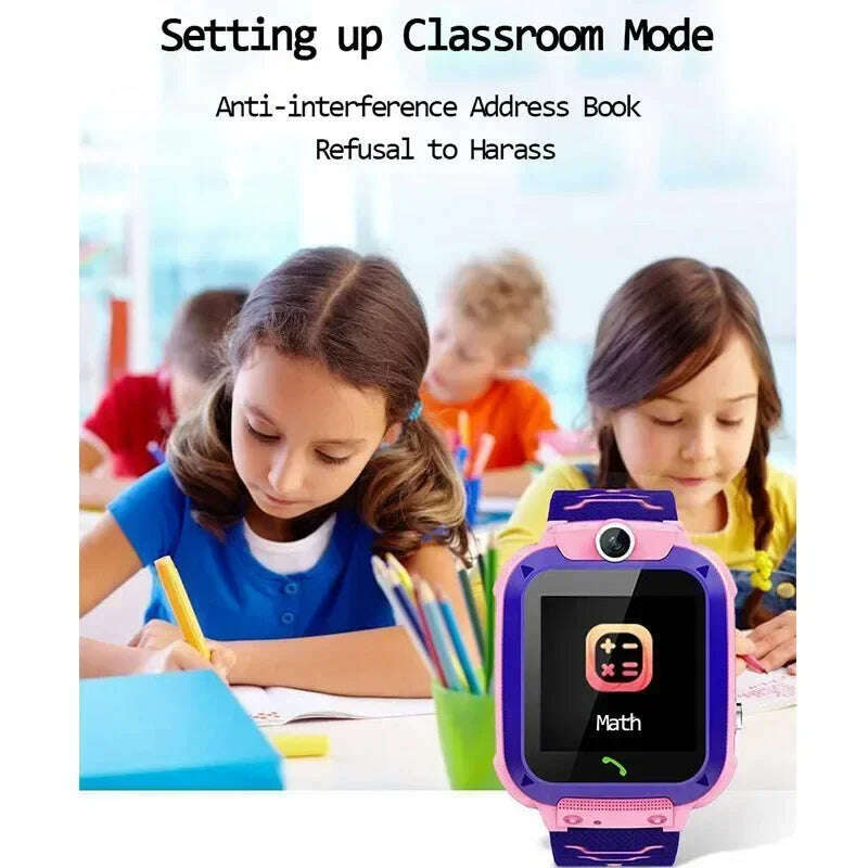 4G SIM Card Anti-lost Kids Smartwatch Boys and Girls Smart Watch Waterproof Positioning GPS Tracker Clock Phone Call for Kids