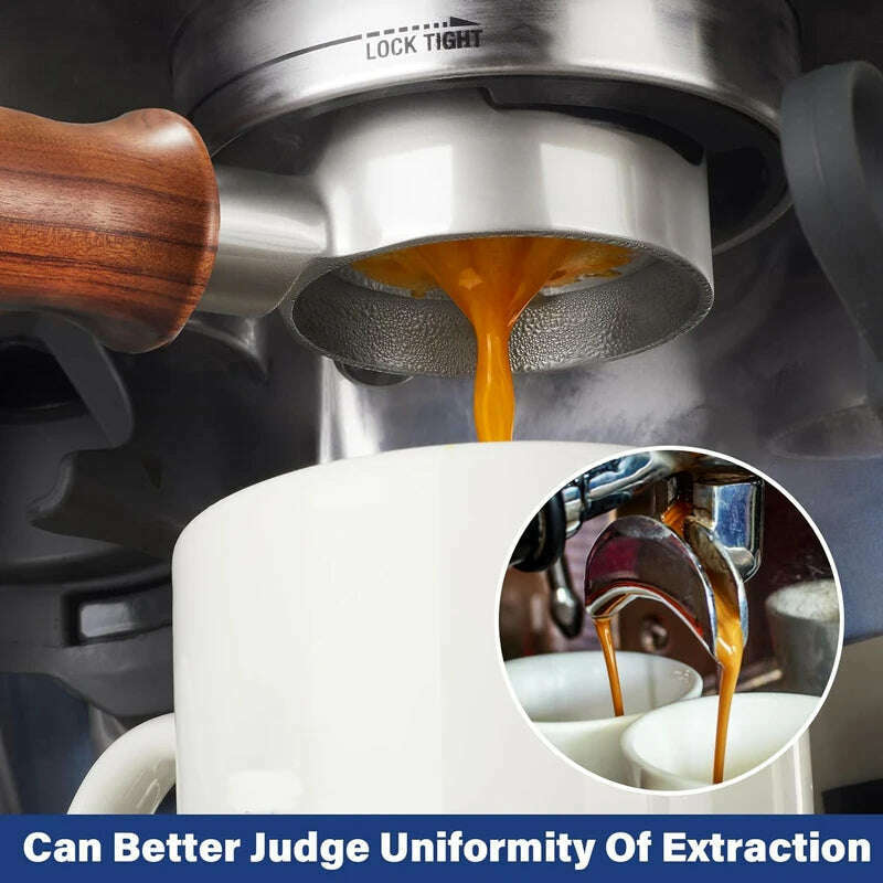 51mm 3 ears Bottomless Coffee Portafilter for HiBREW H10/H10B/H11/H8A/H5 Espresso Machine Stainless Steel Coffee Filter