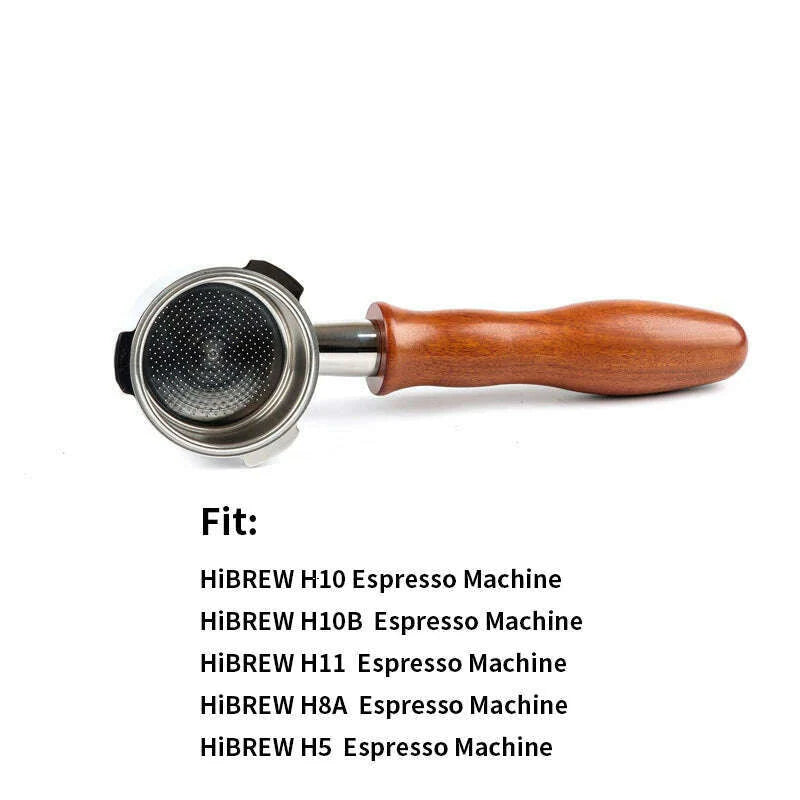 51mm 3 ears Bottomless Coffee Portafilter for HiBREW H10/H10B/H11/H8A/H5 Espresso Machine Stainless Steel Coffee Filter