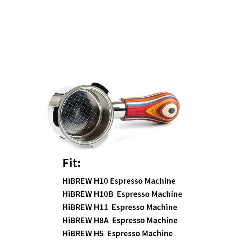 51mm 3 ears Bottomless Coffee Portafilter for HiBREW H10/H10B/H11/H8A/H5 Espresso Machine Stainless Steel Coffee Filter