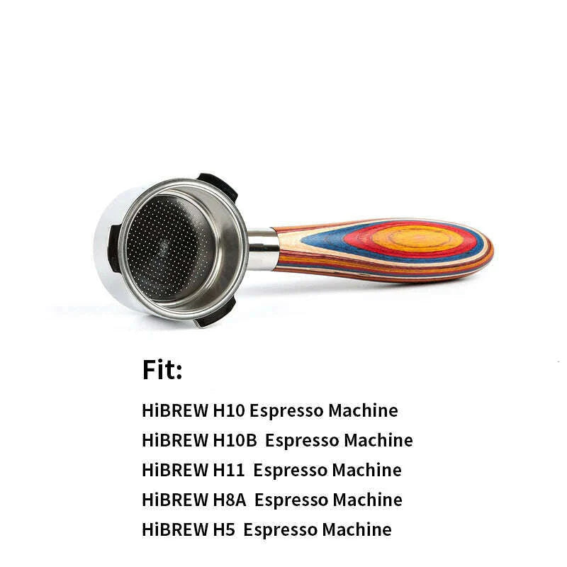 51mm 3 ears Bottomless Coffee Portafilter for HiBREW H10/H10B/H11/H8A/H5 Espresso Machine Stainless Steel Coffee Filter