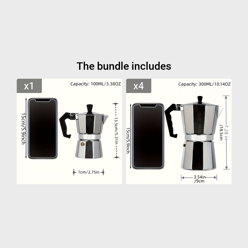 [European Coffee Tools] Octagonal Mocha Coffee Pots & European Coffee Tools | Italian Aluminum Models - Wholesale with Cross-Border Shipping