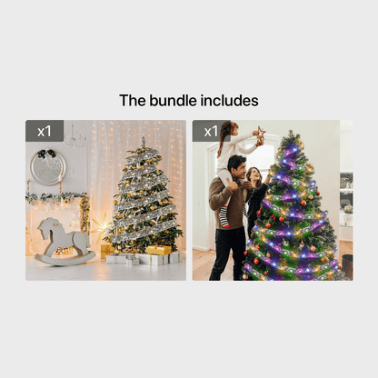 1pcled Ribbon Light Ribbon Ribbon Light String Christmas Tree Decoration Lights 2 Meters 20 Lights