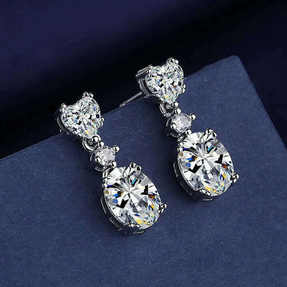 925 Sterling Silver Jewelry Women Fashion Cute Tiny Clear Crystal CZ Stud Earrings Gift for Girls Teens Lady Gift