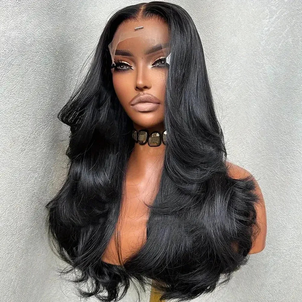 250% Density Glueless Body Wave Human Hair 13x4 Lace Frontal Wigs Brazilian Virgin Human Hair Remy Hair Wigs HD Lace...