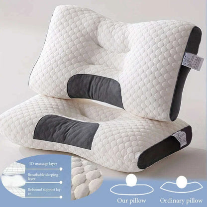 Massage Neck Pillow Soft Adjustable Ergonomic Knitted Orthopedic Contour Support Pillow