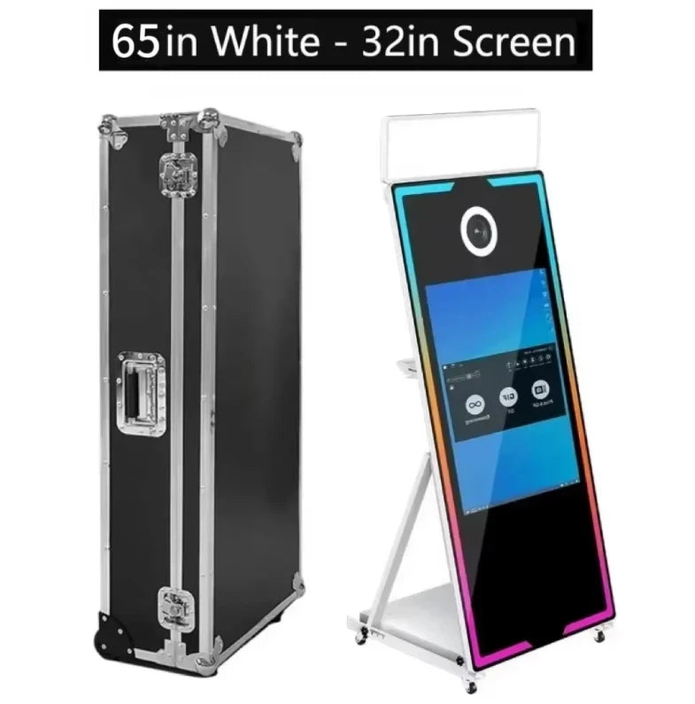 2026 Touch Screen Photobooth Portable 40 inch 65 inch Mirror magic Photo Booth Machine For Wedding Party Activity - Kimlud