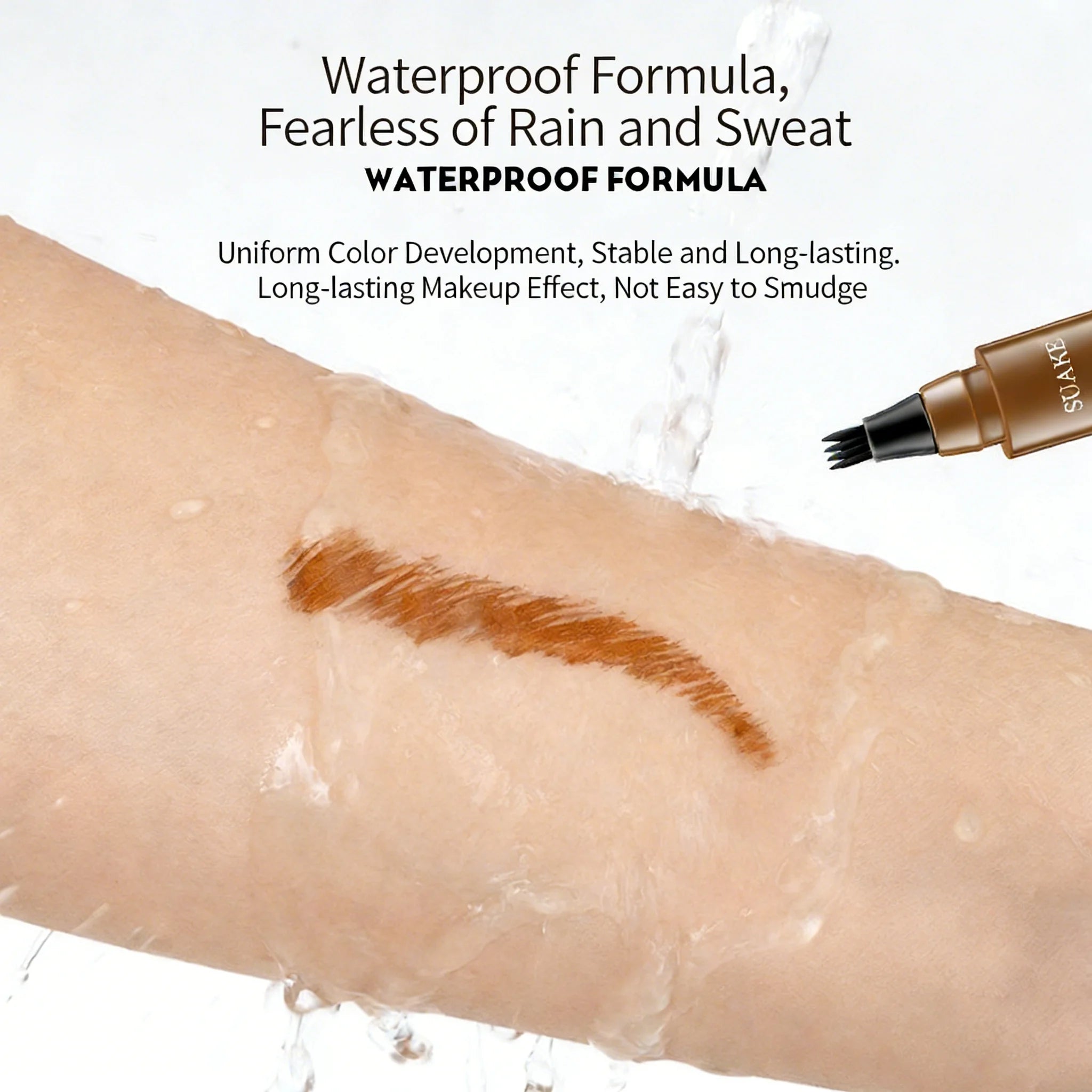 Four-Pronged Eyebrow Pencil Waterproof Long-Lasting Non-Decoloring Four-Pronged Wild Eyebrow Pencil Liquid Water Eyebrow...