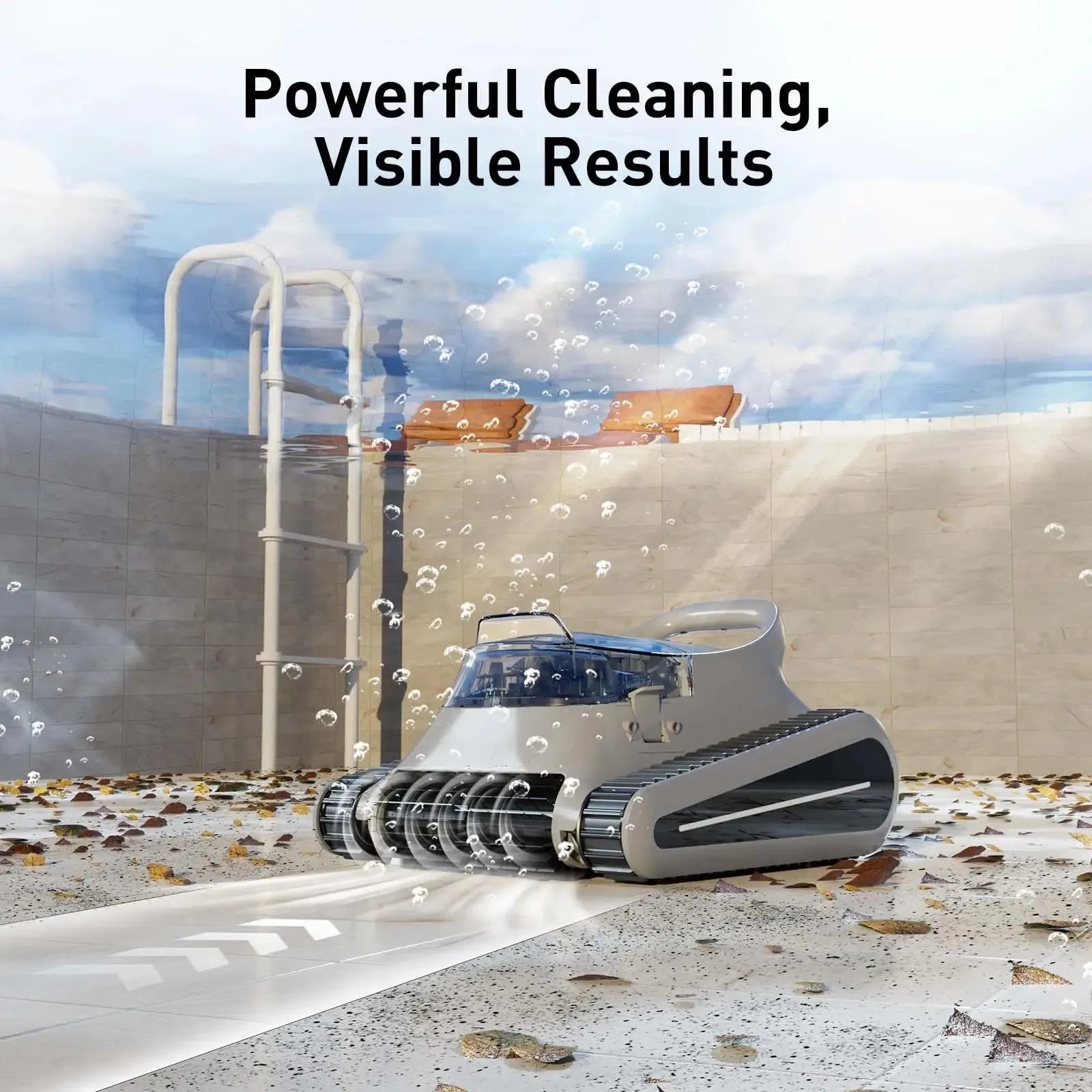 (2026 Update) Seauto Crab Pro Robotic Pool Vacuum, Wall-Climbing Robot, Suitable for Walls and Floors of 2000 Square...