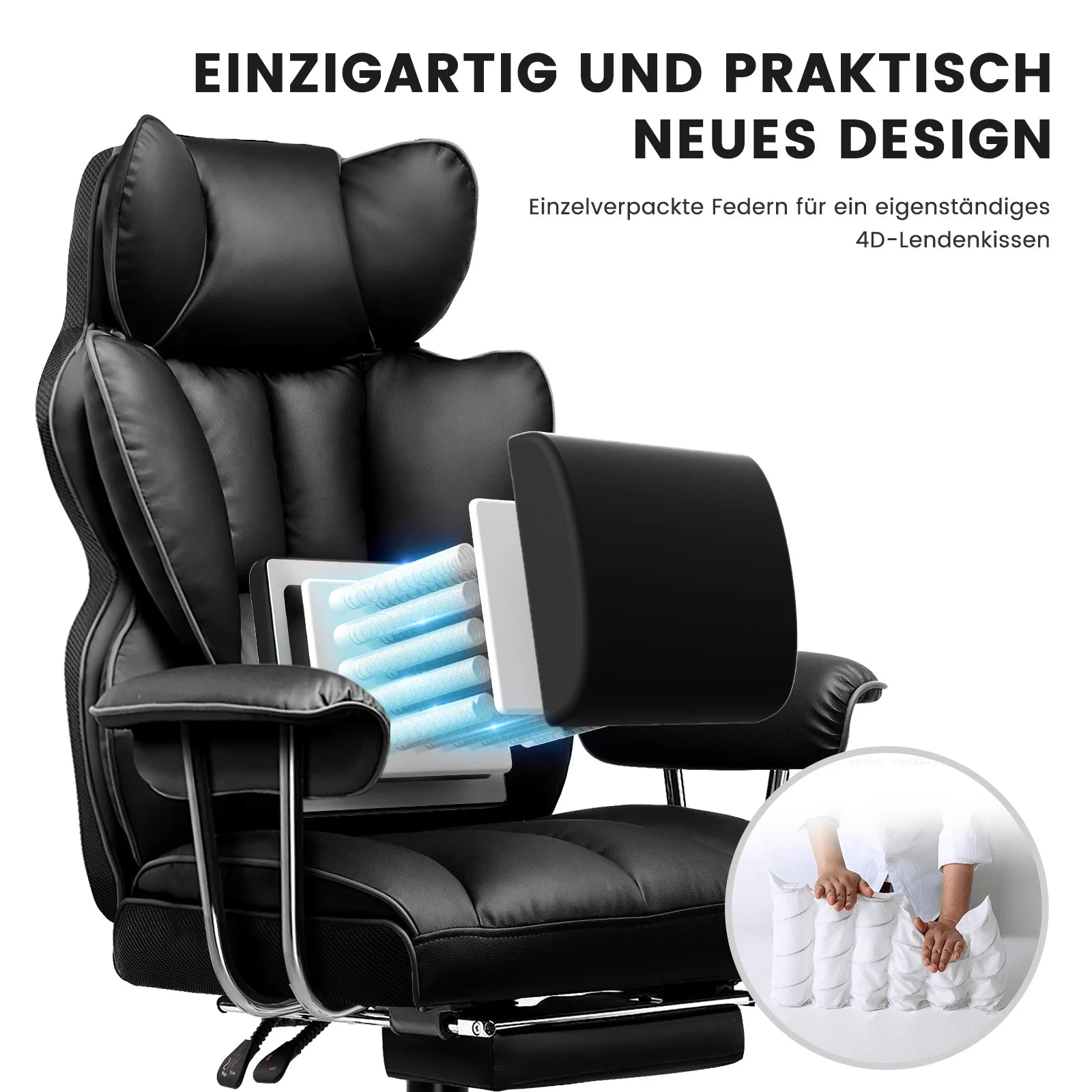 Gtplayer Silla Gaming Gamer Chair Ergonomic Office Chair with Footrest Fabric Surface Spring Seat Cushion Silla De Juego...