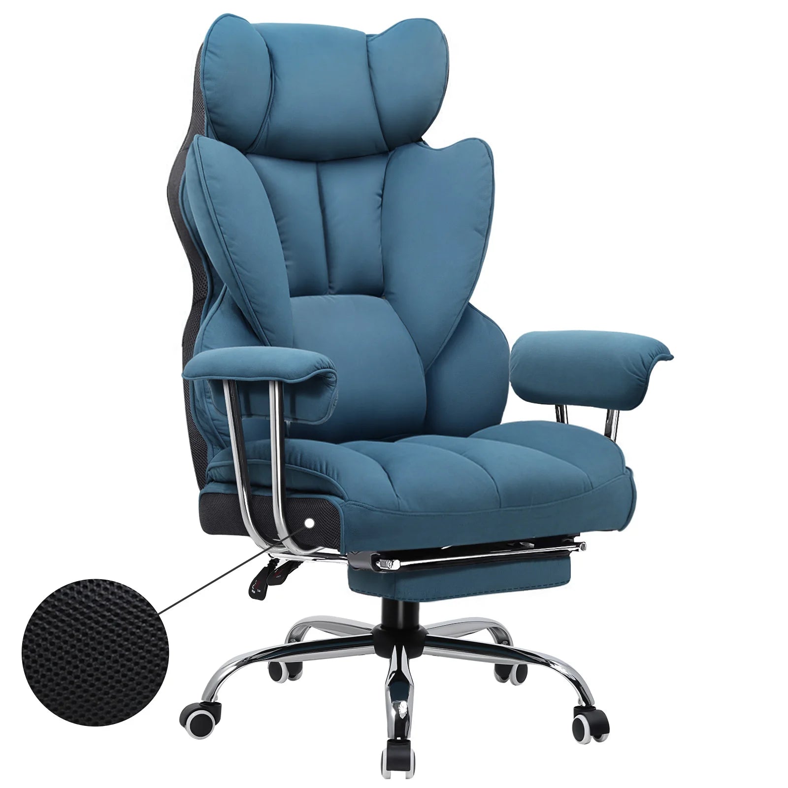 Gtplayer Silla Gaming Gamer Chair Ergonomic Office Chair with Footrest Fabric Surface Spring Seat Cushion Silla De Juego...