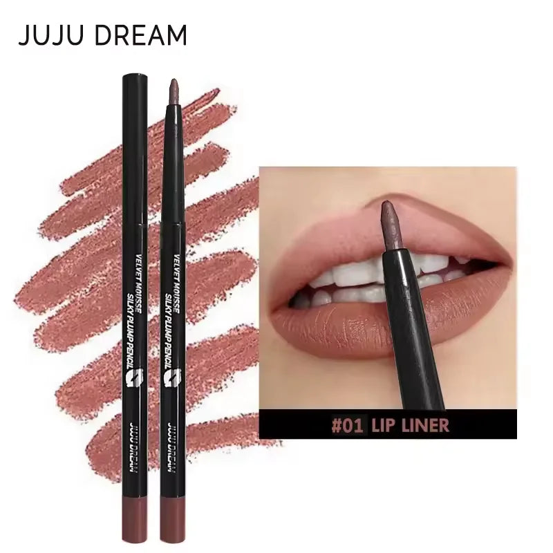 5 Colors Waterproof Matte Lipliner Pencil Red Contour Tint Lipstick Long Lasting Non-stick Cup Moisturising Lips Makeup...