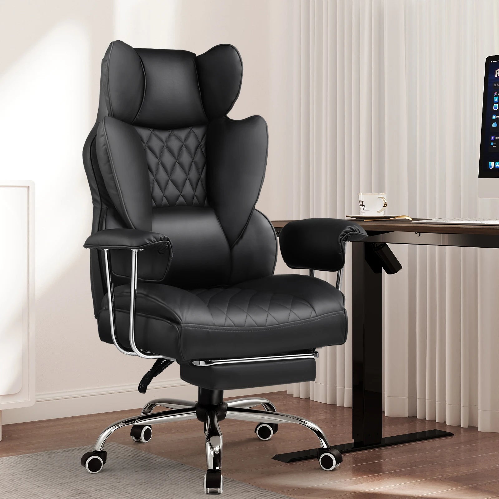 Gtplayer Gaming Chair, Office Chair with Pocket Spring Lumbar Support, Ergonomic and Comfortable Wide Office Computer Chair