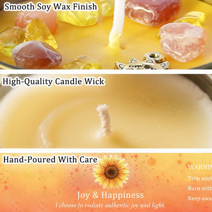 Scented Candles 3oz Law of Attraction Joy Happiness Manifestation Energy Boosting Christmas Home Decoration Candle Holders Gift