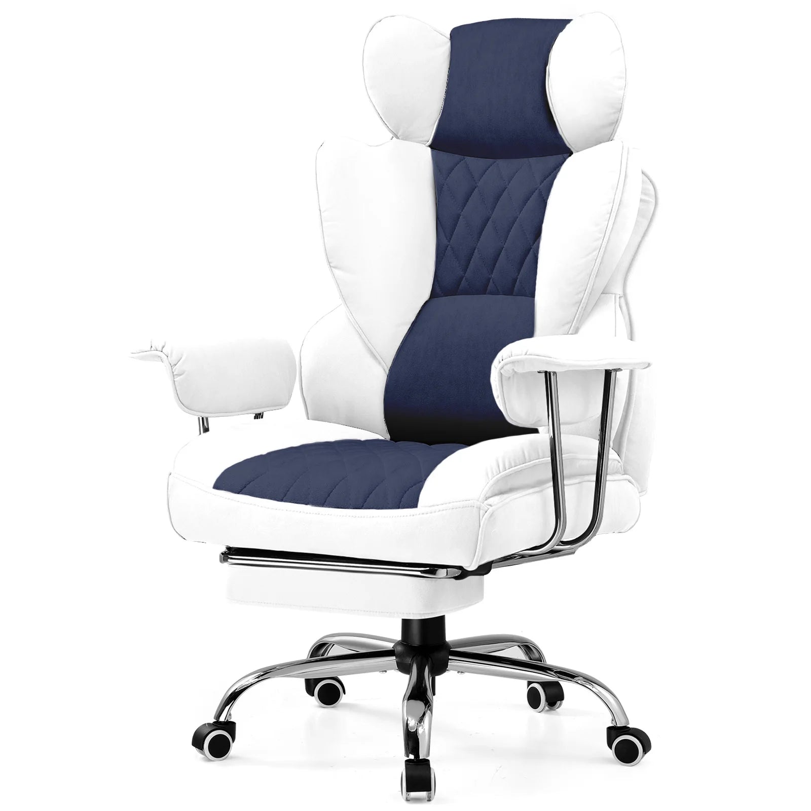 Big and Tall Gaming Chair with Pocket Spring Lumbar Support, Ergonomic Office Chair with Footrest - Kimlud