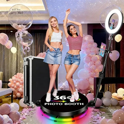 360 degree photo booth 360 degree photo booth machine with flight case packaging suitable for wedding reception party events - Kimlud