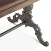 Teak Wood Rectangular Top Antique Nickel Cast Iron Base Industrial Work Stunning Dining Kitchen & Hotel Furniture Dining...