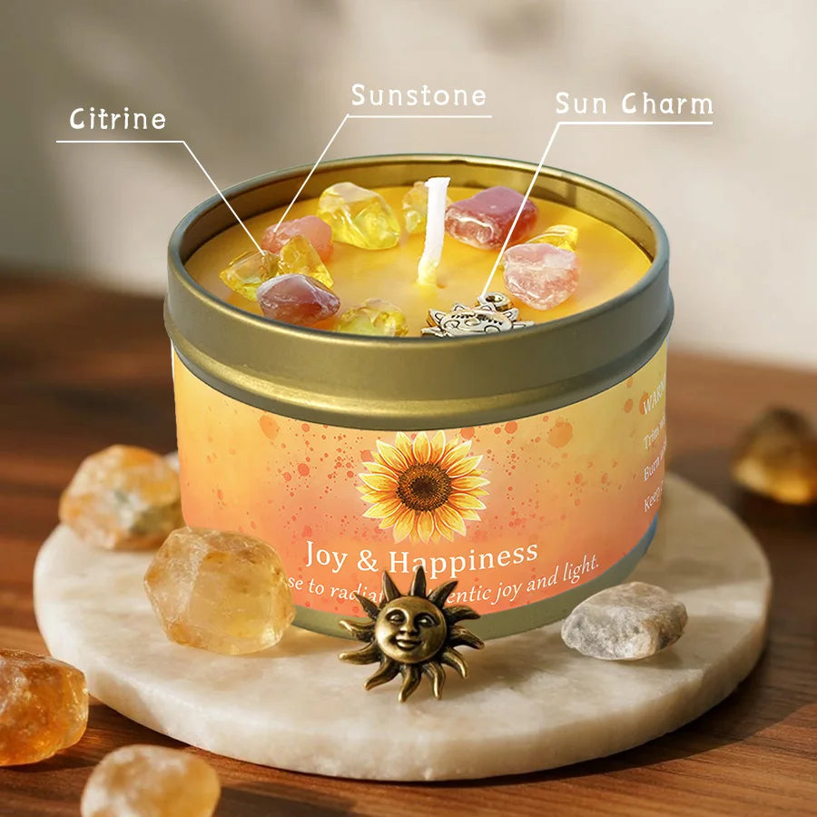 Scented Candles 3oz Law of Attraction Joy Happiness Manifestation Energy Boosting Christmas Home Decoration Candle Holders Gift