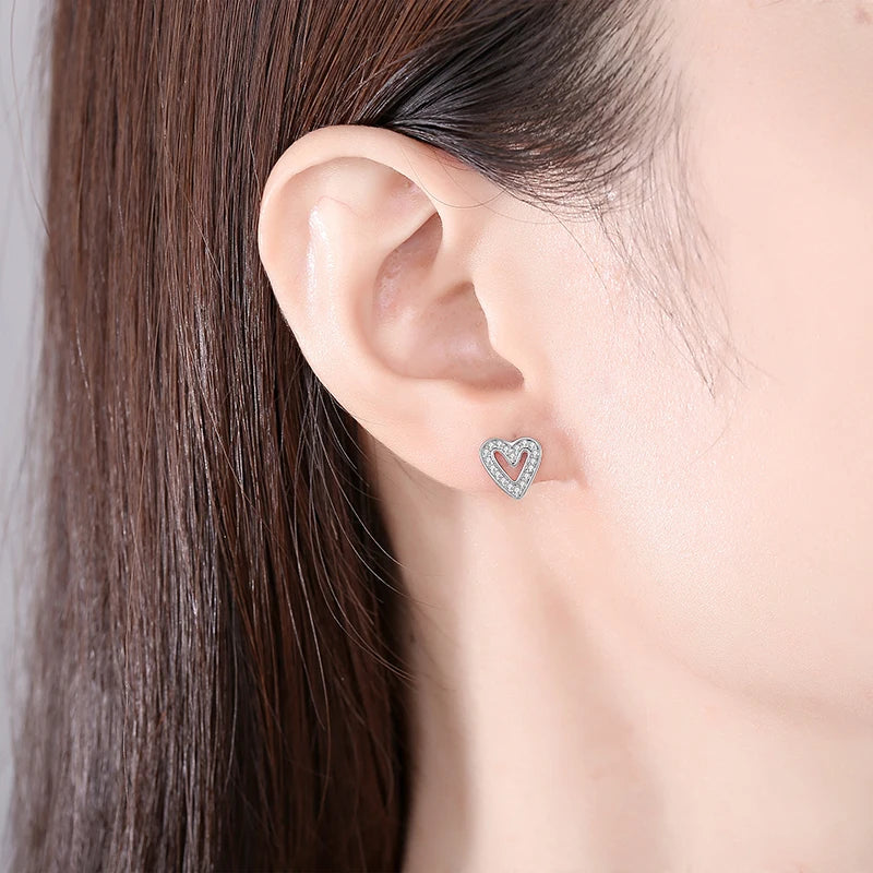 Original 925 Sterling Silver Earrings 2026 Stud Hoop Crystal Earings For Women Rose Gold Crown Heart Infinity Bee Earing...