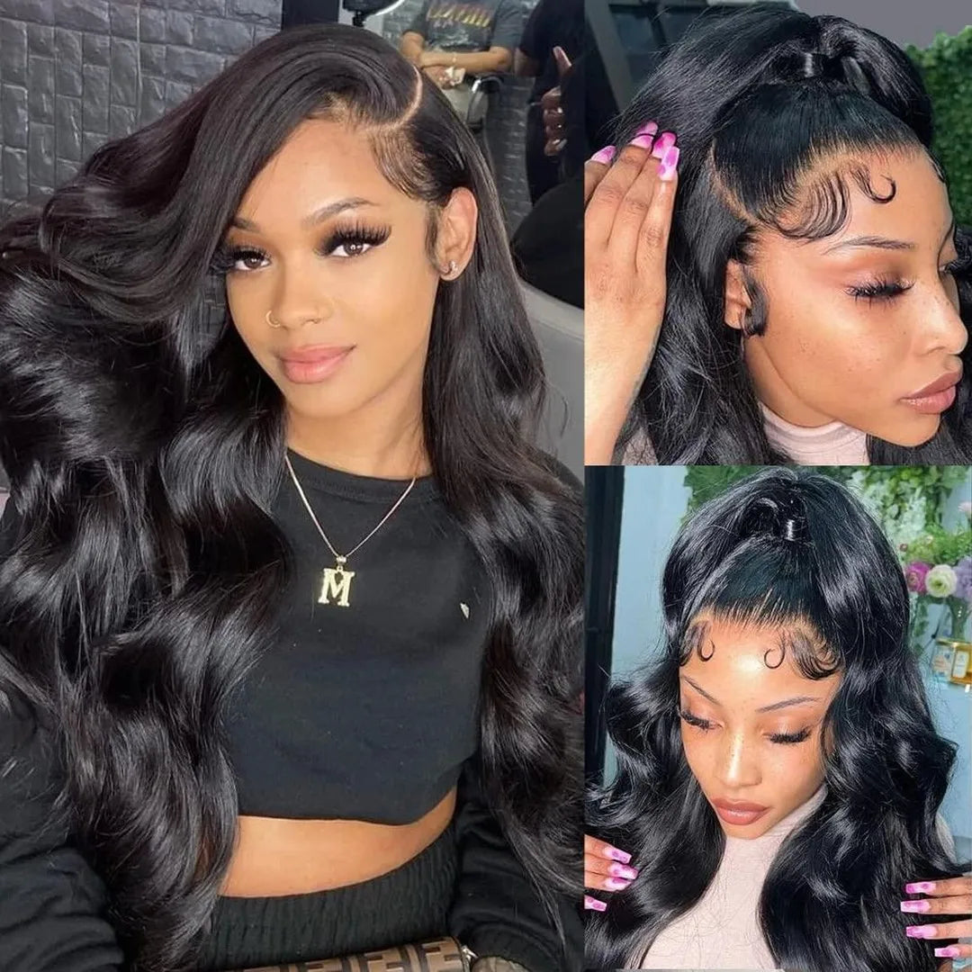 Ownmehair 13x4 13x6 Human Hair Wigs Glueless Body Wave 6x5 HD Wear and Go Wig Pre Plucked Bye Bye Knots Virgin Hair Wigs...