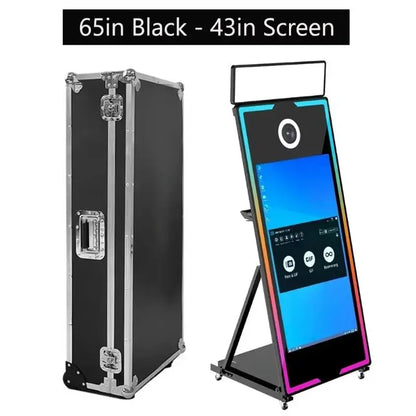 EU shipment of 65-inch mirror photo booth, portable selfie mirror photo booth, touch screen LED photo frame self-service termina - Kimlud