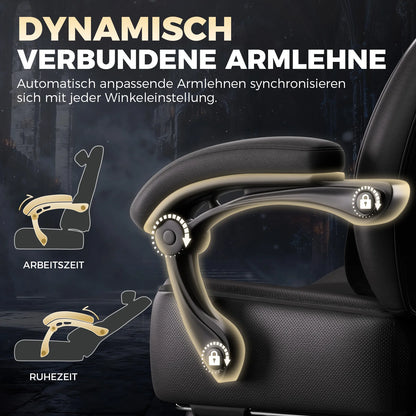 GTPLAYER Gaming Chair with Footrest, Gamer Armchair Height-Adjustable, 200 kg Load Capacity, Adjustable Armrests, Lumbar...