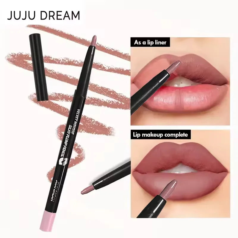 5 Colors Waterproof Matte Lipliner Pencil Red Contour Tint Lipstick Long Lasting Non-stick Cup Moisturising Lips Makeup...