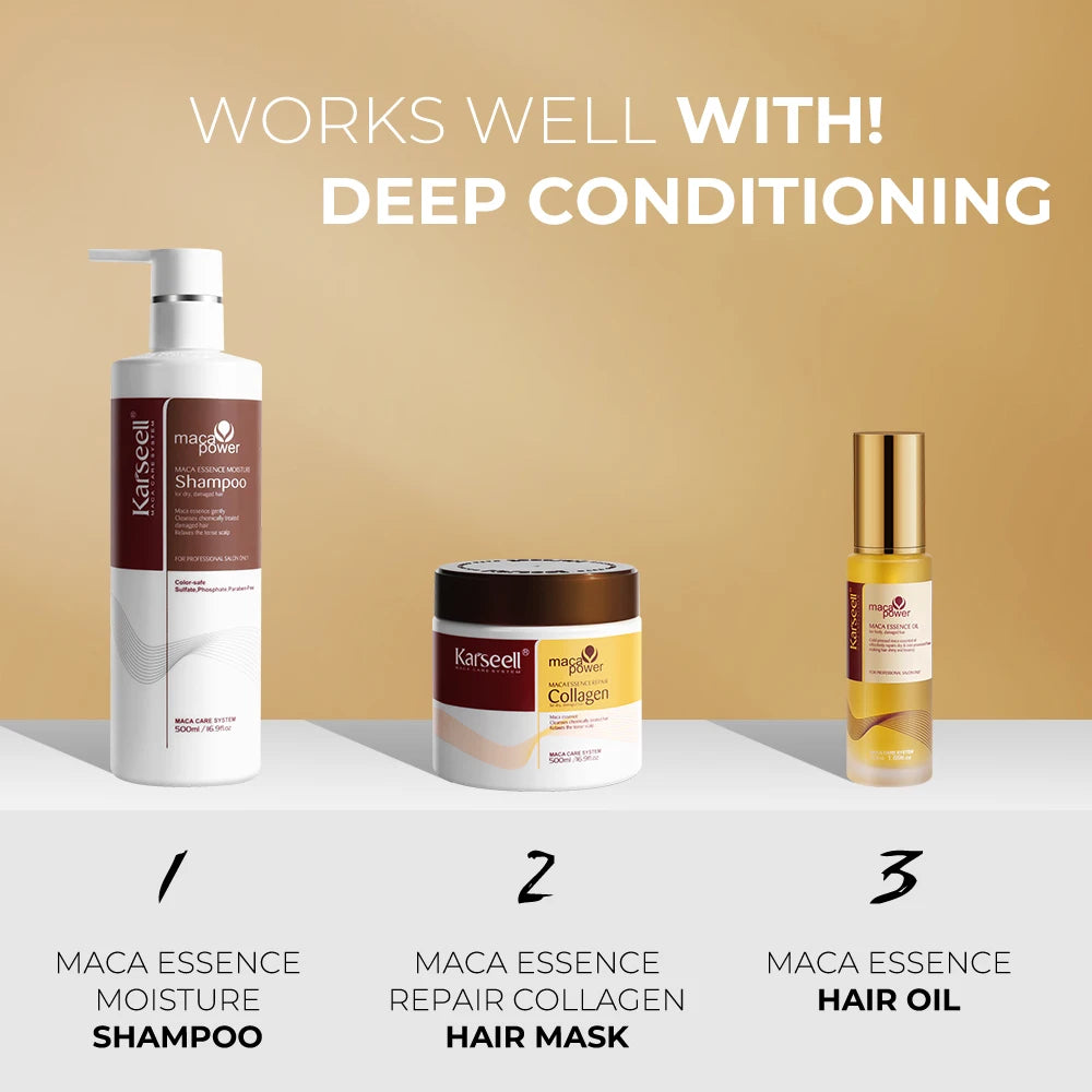 Karseell Collagen Cabello Argan Hair oil Shampoo and Conditioner Hair Care Product Series for Dry Damaged Hair All Hair...
