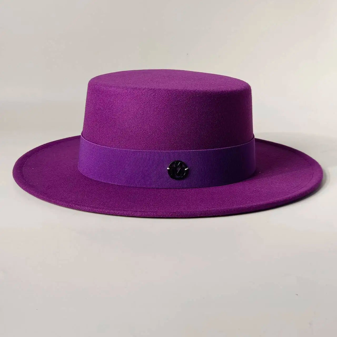 French felt hat Flat-top  Autumn and winter felt hats Letter accessories women's wide-brimmed hat sombrero fedora  sombrero