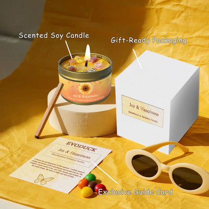 Scented Candles 3oz Law of Attraction Joy Happiness Manifestation Energy Boosting Christmas Home Decoration Candle Holders Gift