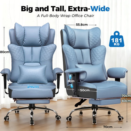 GTPLAYER Gaming Chair, Ergonomic Office Chair with Footrest for Tall and Heavy Individuals, 150° Adjustable Backrest &...