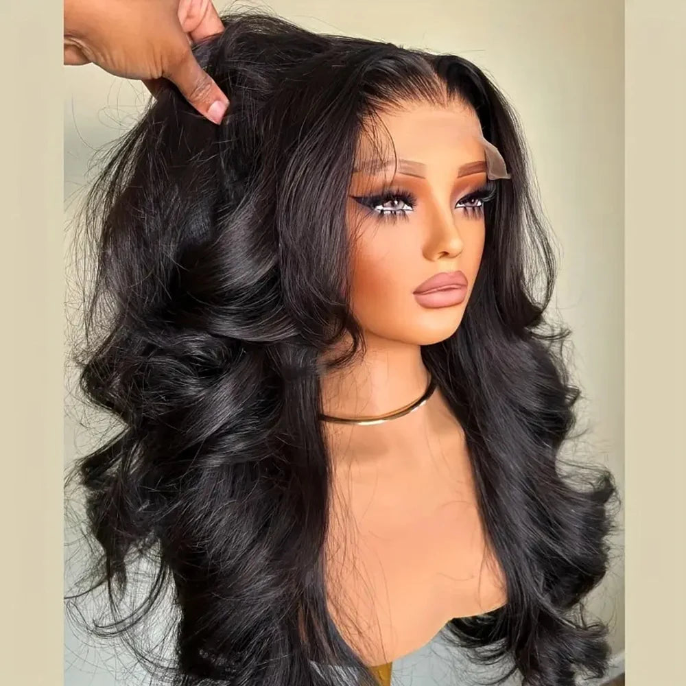 250% Density Glueless Body Wave Human Hair 13x4 Lace Frontal Wigs Brazilian Virgin Human Hair Remy Hair Wigs HD Lace...