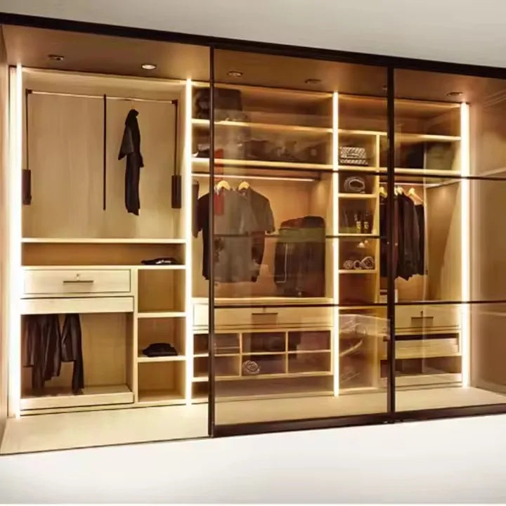 Custom Wooden Capacity Large Cabinet Wardrobe Folding with Storage Organizer Bedroom Furniture for Clothes Storage Cabinet - Kimlud