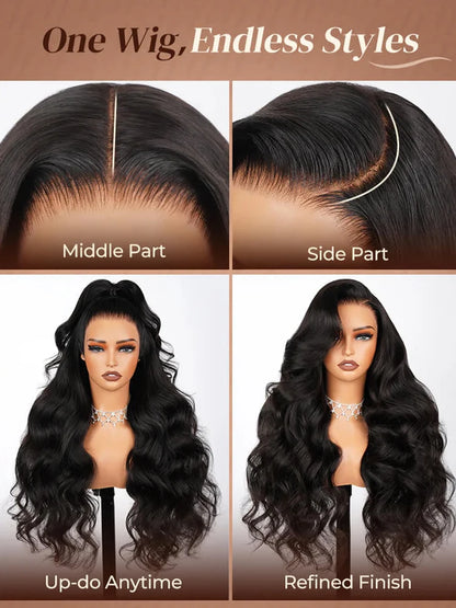 Ownmehair 13x4 13x6 Human Hair Wigs Glueless Body Wave 6x5 HD Wear and Go Wig Pre Plucked Bye Bye Knots Virgin Hair Wigs...